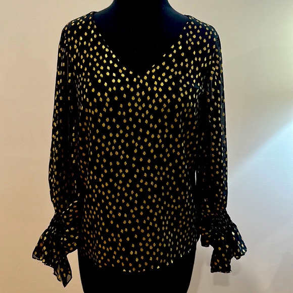 Black and Gold Blouse - Picture 5 of 9